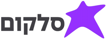 הלוגו כולל את המילה "סלקום" בעברית לצד כוכב סגול גדול על רקע בהיר.